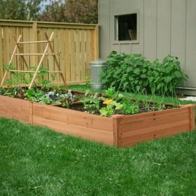 Raised Garden Bed 92x22x9in Divisible Wooden Planter Box Outdoor Patio Elevated Garden Box Kit to Grow Flower, Fruits