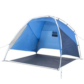 7.5' x 7.5' Shade Beach Tent with UV Protection and Stash Pockets