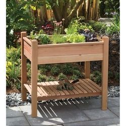 Elevated Garden Bed Planter Box in Unstained Western Red Cedar