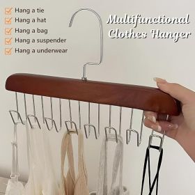 3Pcs Bra Hangers For Closet Organizer, All In One Hanger - 360 Rotating, Tank Top Hanger With 8 Hooks, Bra Organizer, Space Saving Closet Organiz (Option: 3pcs brown)