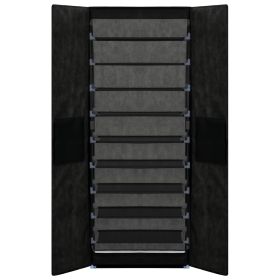 vidaXL Shoe Cabinet Black 60x30x166 cm Fabric (Option: as picture)