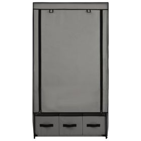 vidaXL Wardrobe Grey 87x49x159 cm Fabric (Option: as picture)