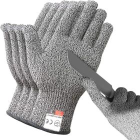 4 Pairs Safety Anti Cut Gloves High-strength Industry Kitchen Gardening Anti-Scratch Anti-cut Glass Cutting Multi-Purpose (size: XL(26CM))