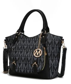 MKF Collection Fula Signature Satchel Bag by Mia k (Color: Black, Material: Polycarbonate)