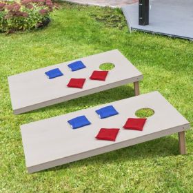 Wooden Cornhole Boards Set 4 x 2'' (Color: Wood)